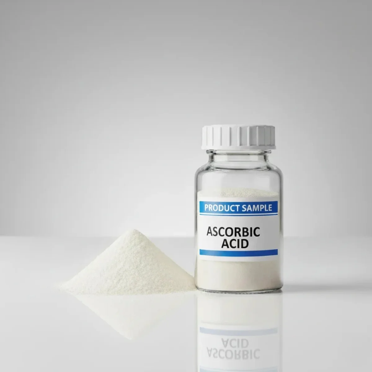 Quality control laboratory testing Ascorbic Acid batches for assay, moisture and impurities before release.