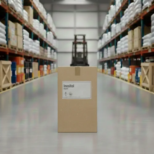 Inositol powder in bulk warehouse storage drums Johannesburg
